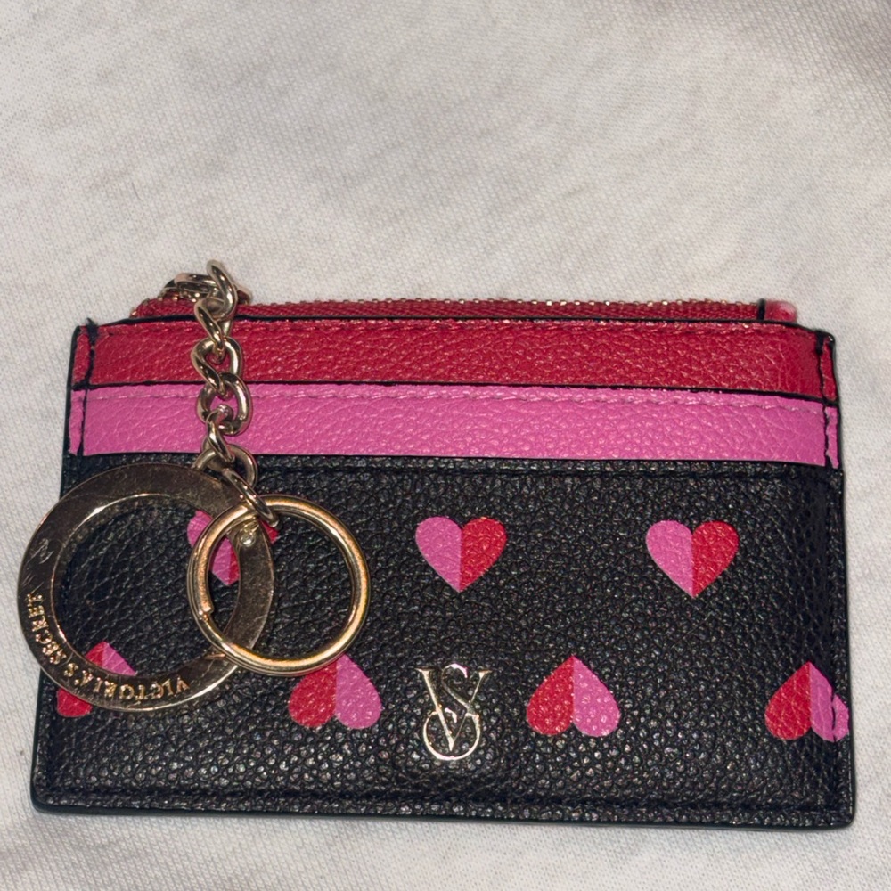 Victoria's Secret Black and Pink Heart Key Holder